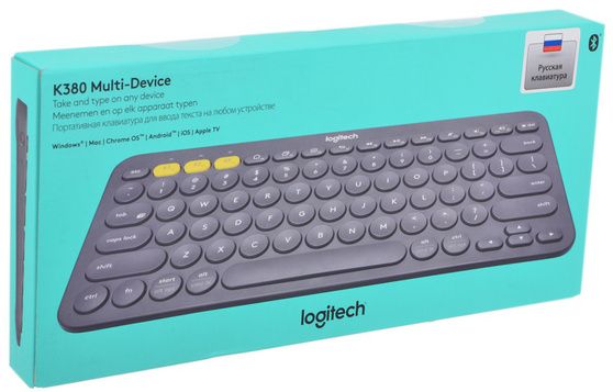 Клавиатура Logitech K380 серая